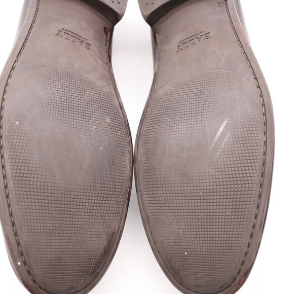 Bally Swiss Corton Men's Size 11 D Dark Brown Leather Silver Horse Bit Loafers - Picture 12 of 12